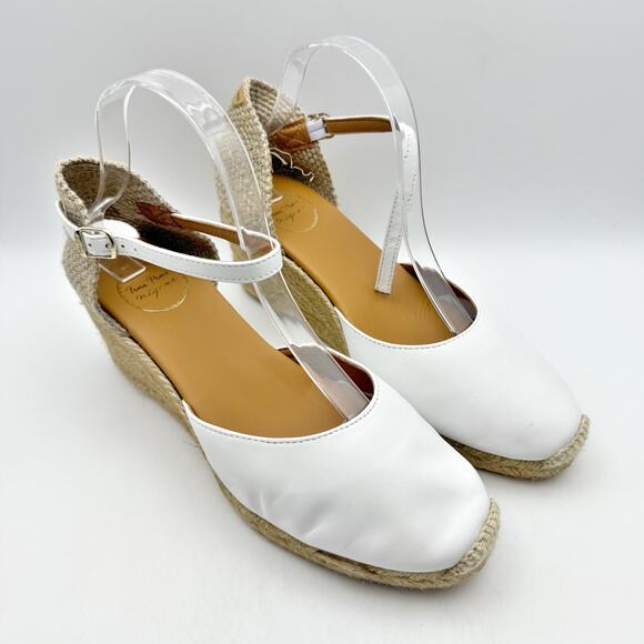 Toni Pons Womens Costa 5 Wedge Heel EU 41 US 10 White Nappa Leather FLAWS - Picture 5 of 14